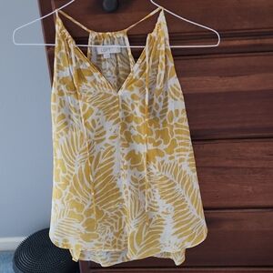 LOFT Yellow and White Floral Top